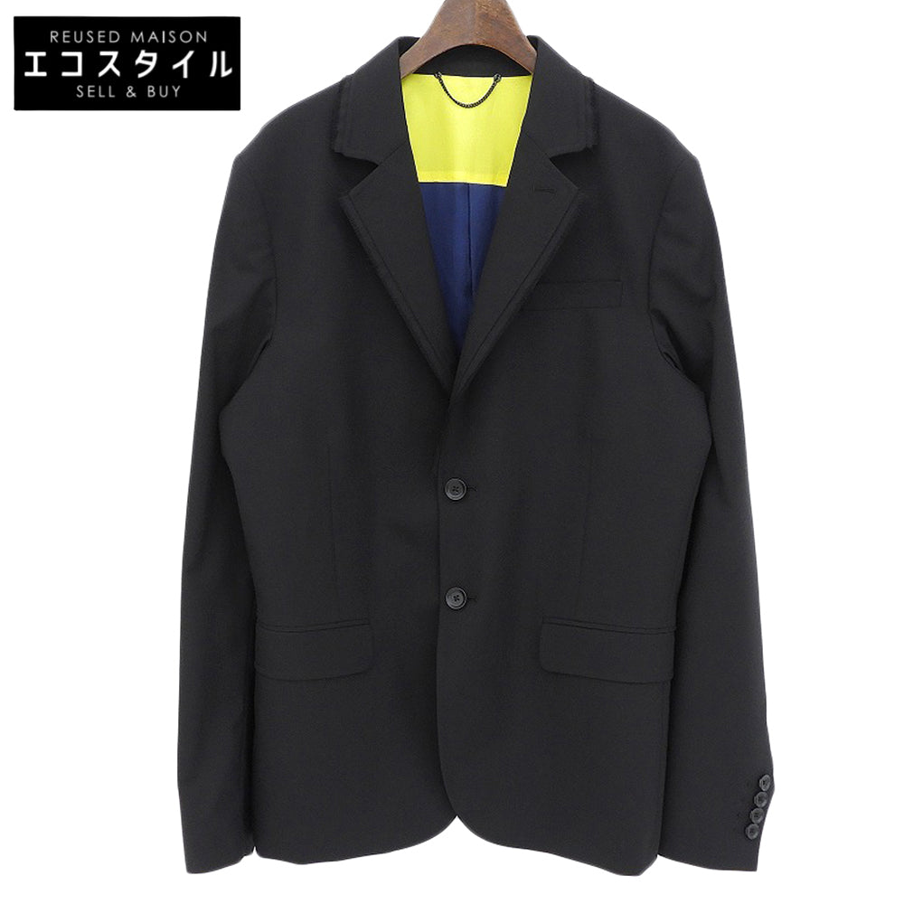 DIESEL ディーゼル 美品 シングル テーラードジャケット メンズ ブラック 48 ジャケット ジャケット
