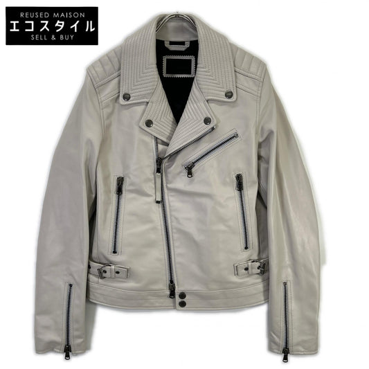DIESEL BlackGold ディーゼルブラックゴールド ホワイト系 レザー ダブルライダースジャケット ジャケット