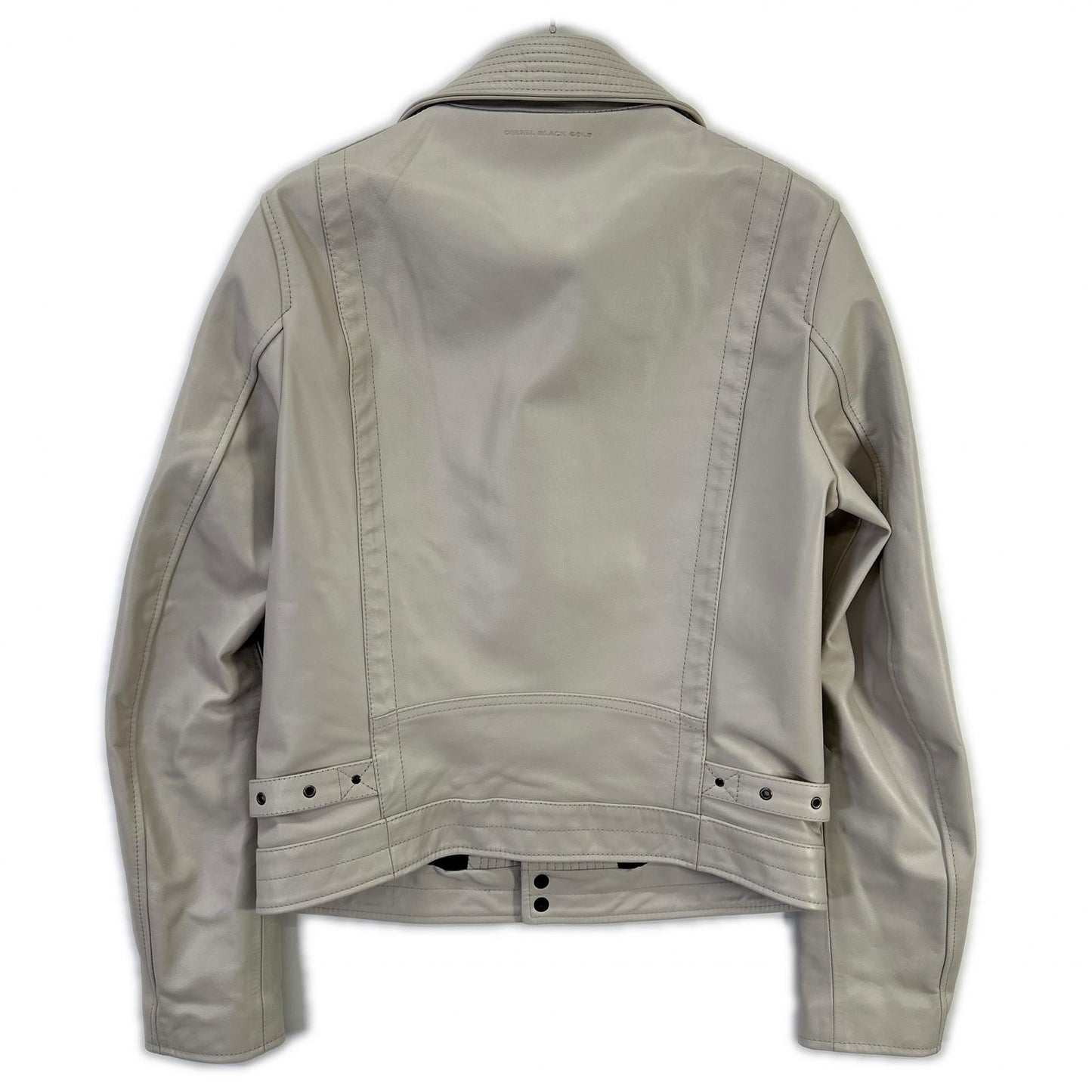 DIESEL BlackGold ディーゼルブラックゴールド ホワイト系 レザー ダブルライダースジャケット ジャケット