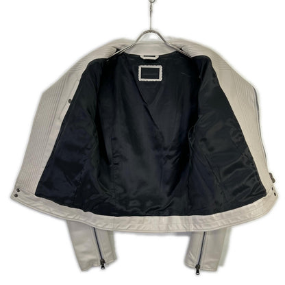 DIESEL BlackGold ディーゼルブラックゴールド ホワイト系 レザー ダブルライダースジャケット ジャケット