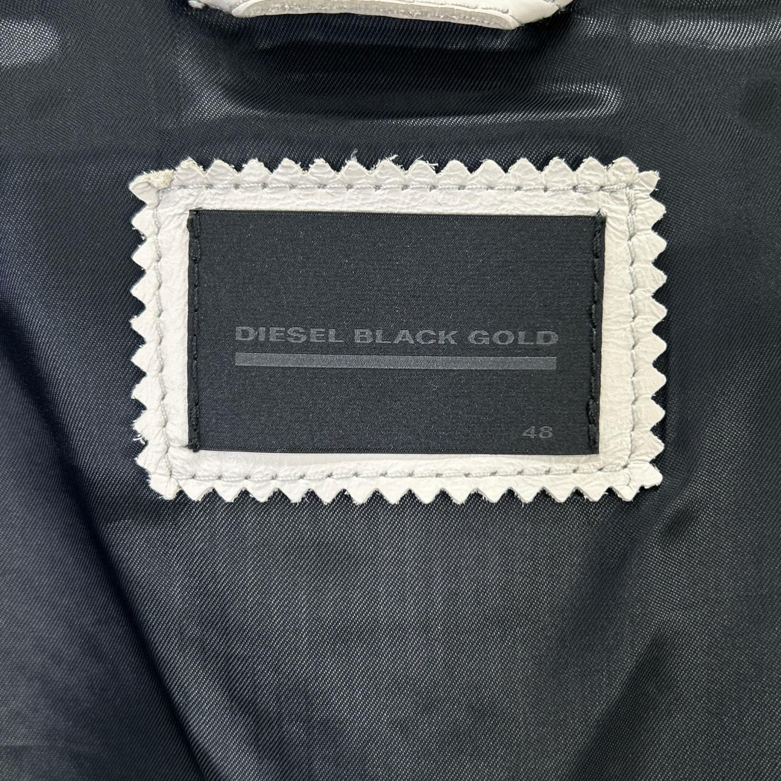 DIESEL BlackGold ディーゼルブラックゴールド ホワイト系 レザー ダブルライダースジャケット ジャケット