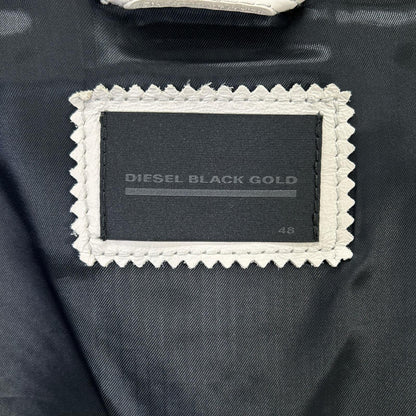 DIESEL BlackGold ディーゼルブラックゴールド ホワイト系 レザー ダブルライダースジャケット ジャケット