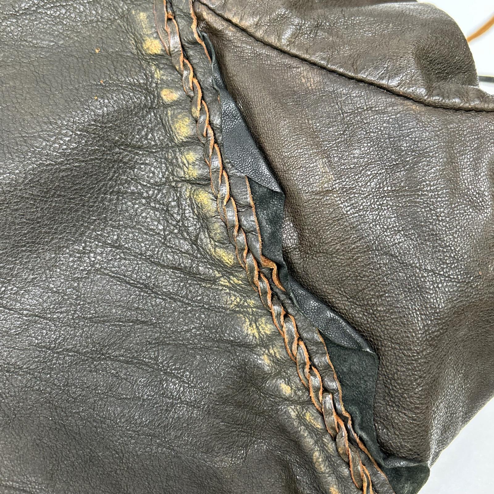 DIESEL ディーゼル ブラウン系 スタッズ USED加工 レザージャケット ジャケット