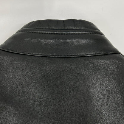 DIESEL ディーゼル ブラック ラムレザー シングルライダース ジャケット
