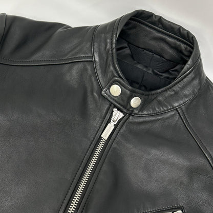 DIESEL ディーゼル ブラック ラムレザー シングルライダース ジャケット