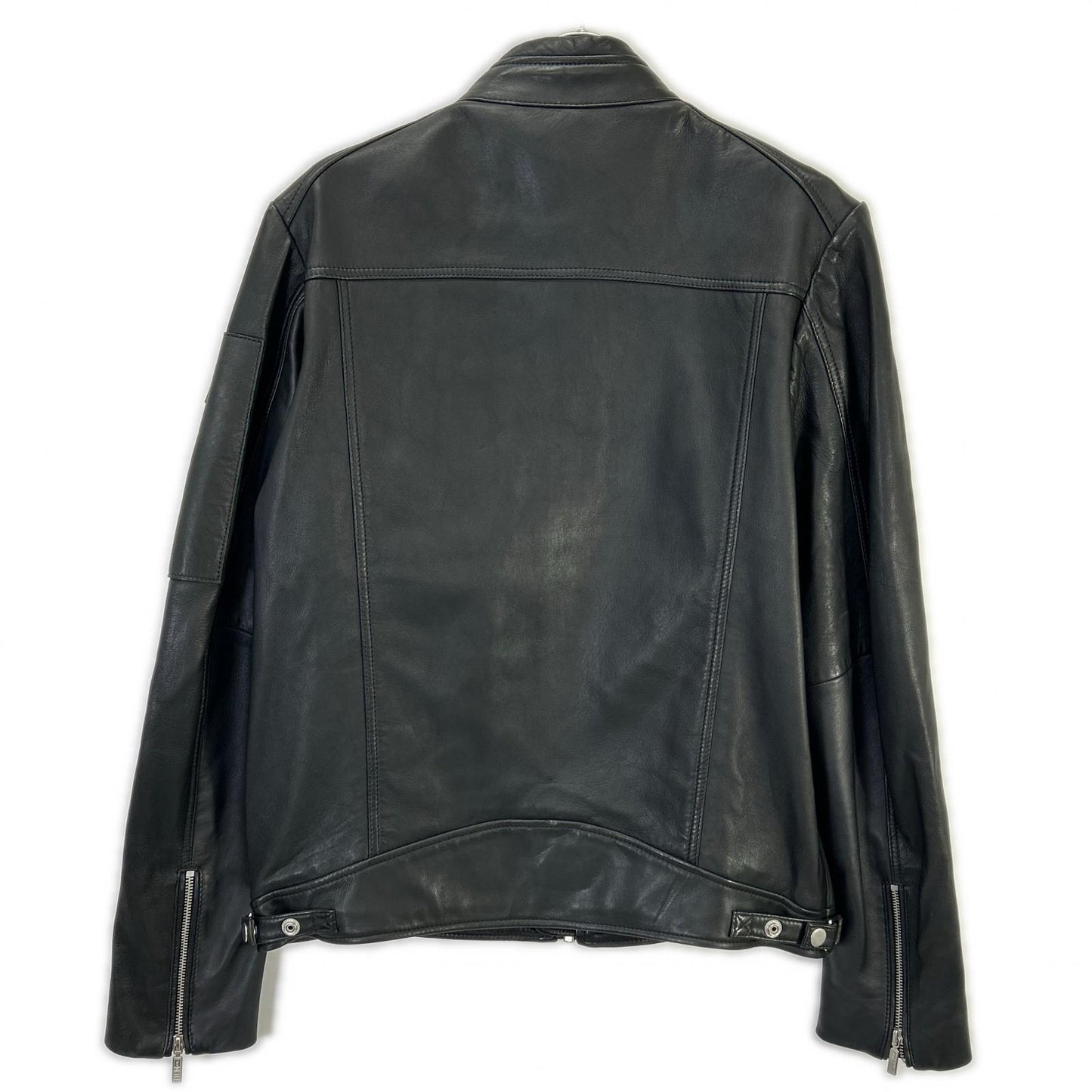 DIESEL ディーゼル ブラック ラムレザー シングルライダース ジャケット