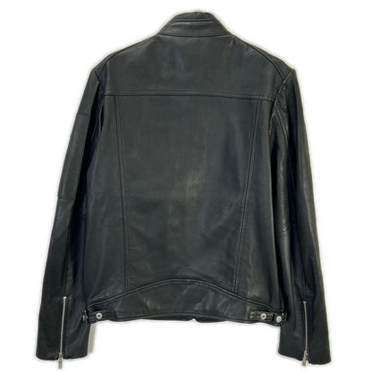 DIESEL ディーゼル ブラック ラムレザー シングルライダース ジャケット