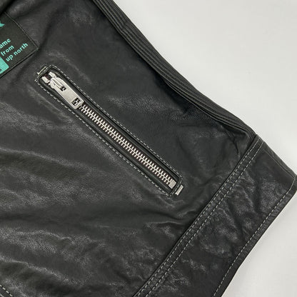 DIESEL Black multi-patchwork double-rider jacket