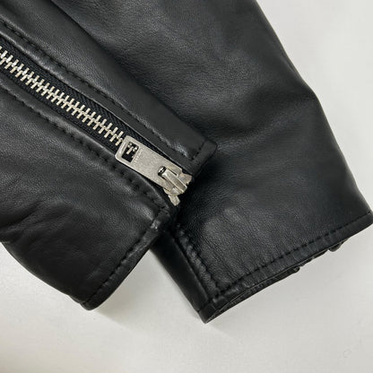 DIESEL ディーゼル ブラック シップデザイン 襟ボア ダブルライダースジャケット ジャケット
