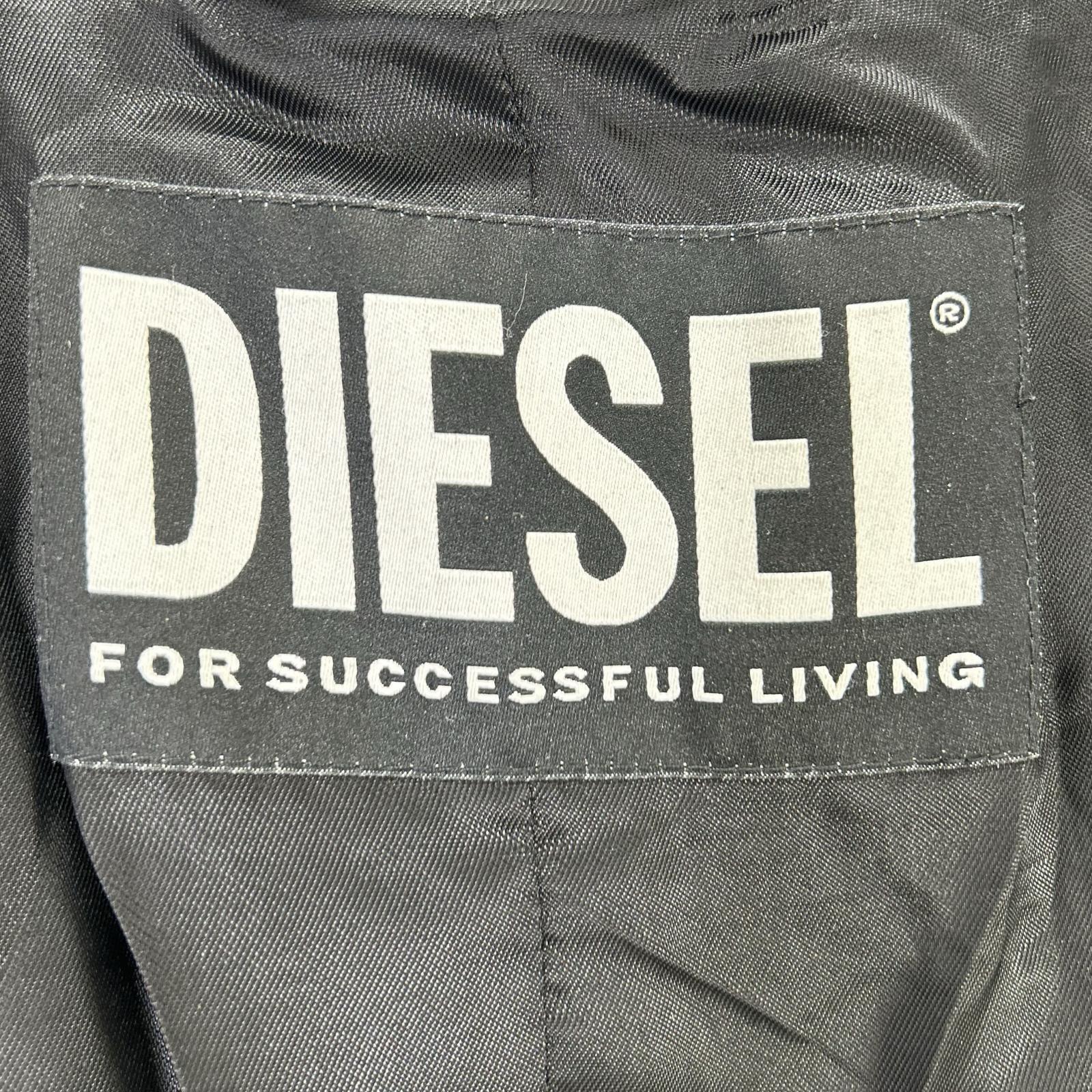DIESEL ディーゼル カーキ L-BLAZE USED加工 レザージャケット ジャケット