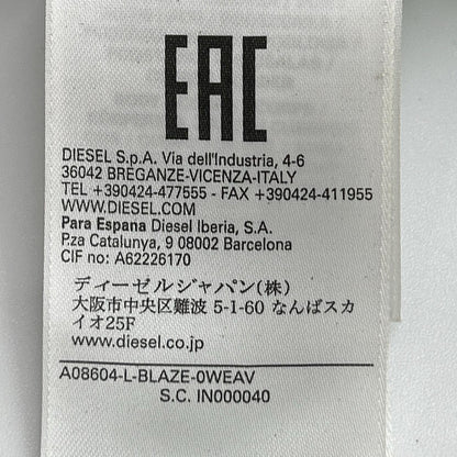 DIESEL ディーゼル カーキ L-BLAZE USED加工 レザージャケット ジャケット