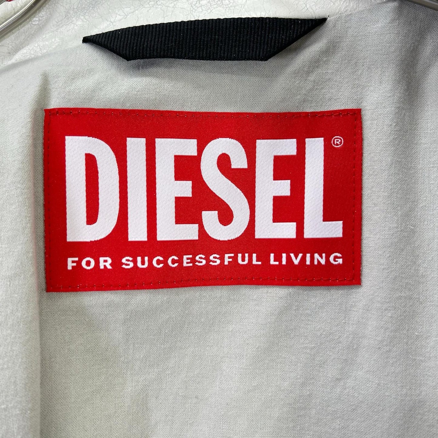 DIESEL ディーゼル ホワイト クラック加工 レザー ジャケット ジャケット