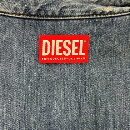 DIESEL ディーゼル ブルー クラッシュ加工 デニム ワンピース ワンピース