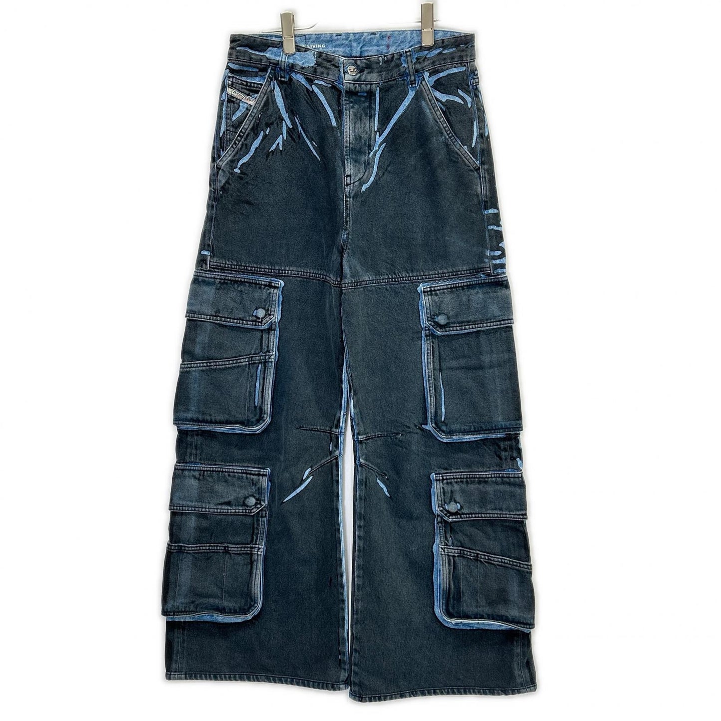 DIESEL ディーゼル 24SS ブルー D-SIRE-CARGO デニム カーゴパンツ ボトムス