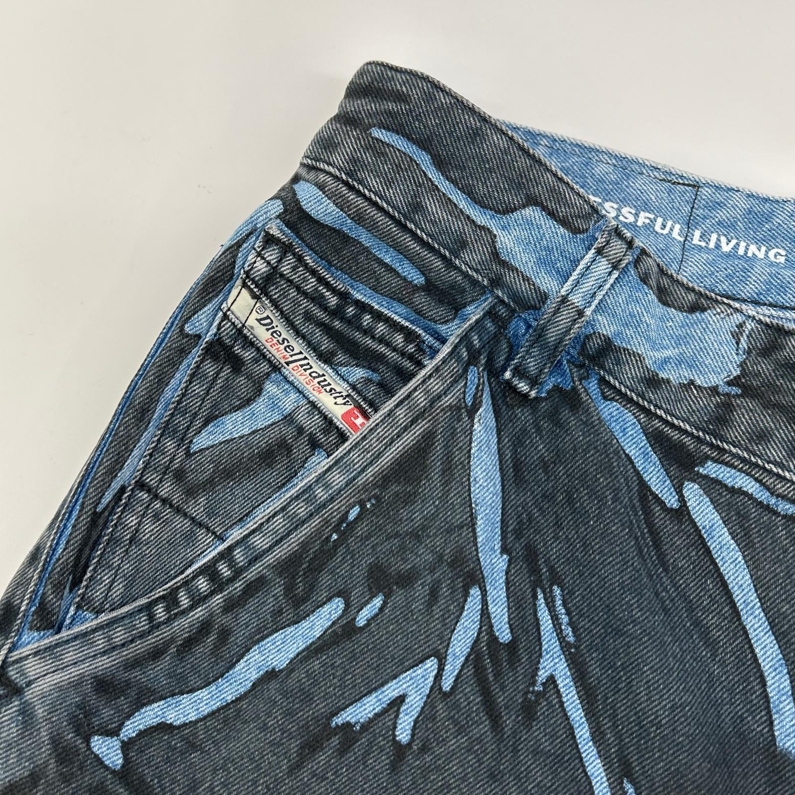 DIESEL ディーゼル 24SS ブルー D-SIRE-CARGO デニム カーゴパンツ ボトムス