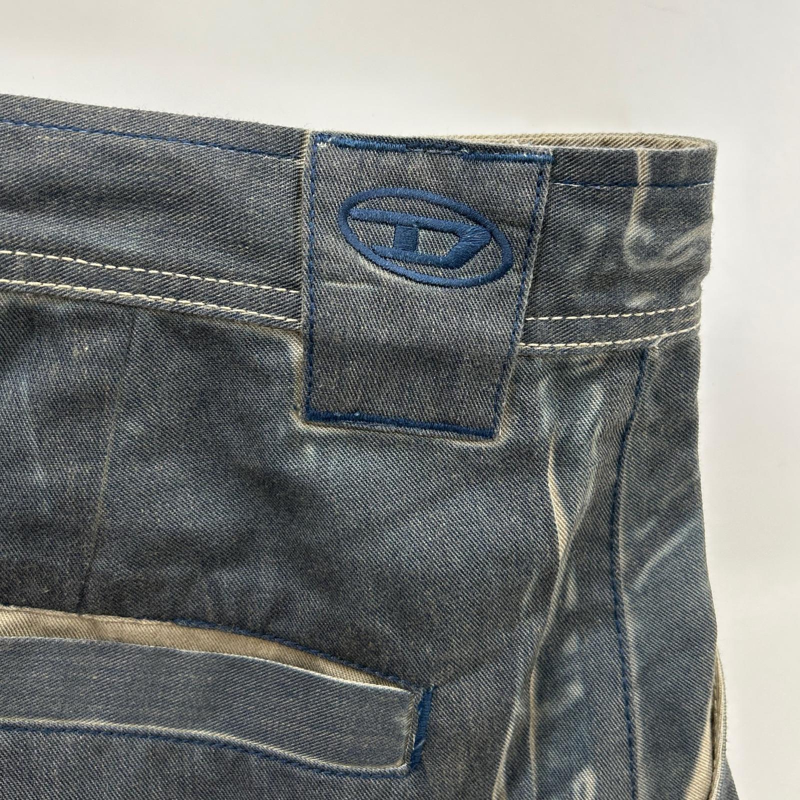 DIESEL ディーゼル ネイビー系 グラデーション P-HUGH カーゴパンツ ボトムス