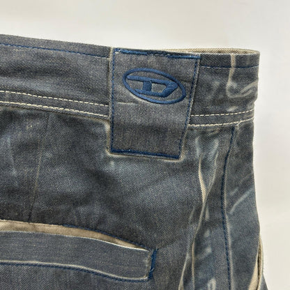 DIESEL ディーゼル ネイビー系 グラデーション P-HUGH カーゴパンツ ボトムス