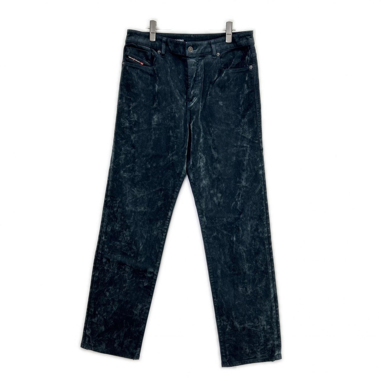 DIESEL ディーゼル ブルー系 ベルベットフロック加工 ボタンフライ デニムパンツ ボトムス