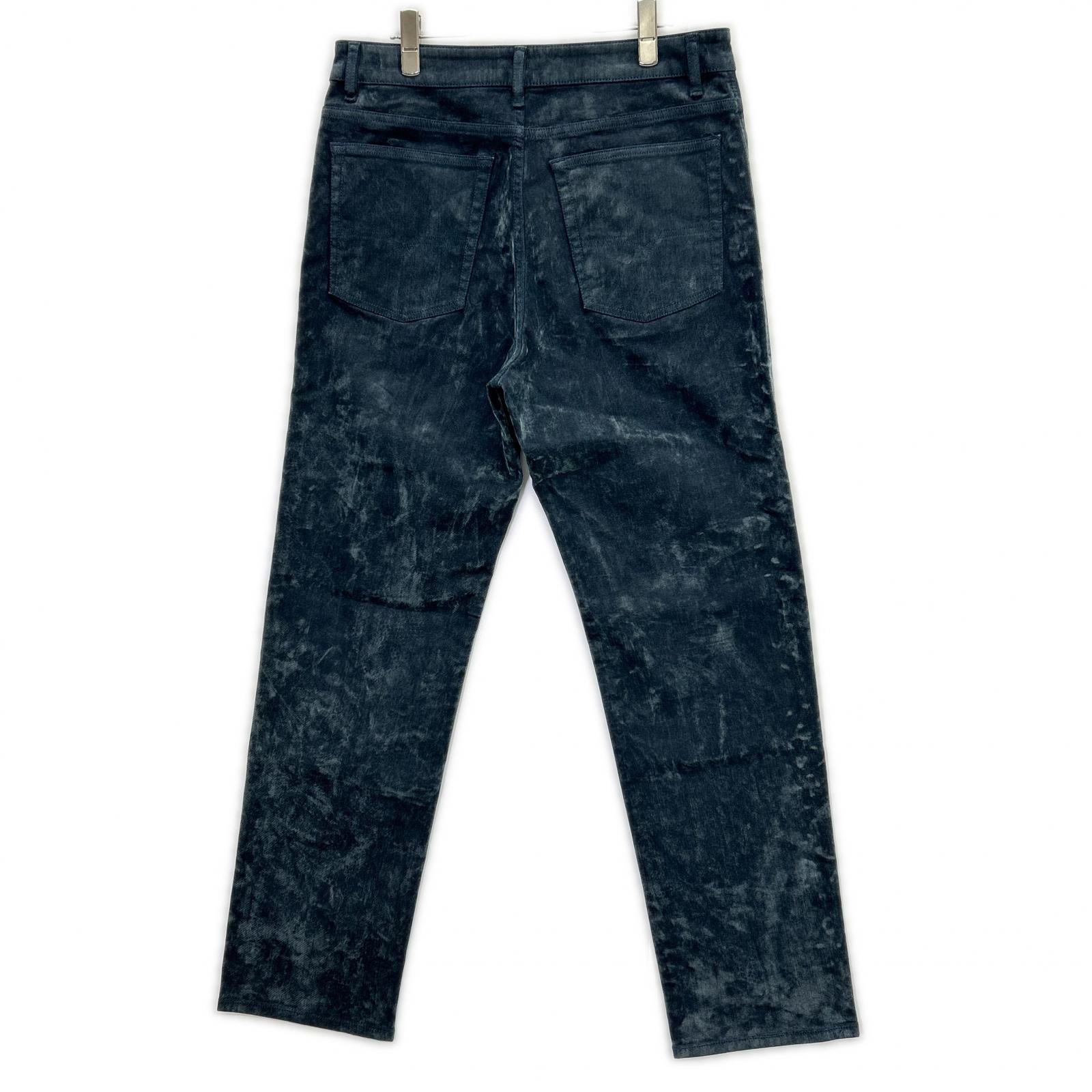 DIESEL ディーゼル ブルー系 ベルベットフロック加工 ボタンフライ デニムパンツ ボトムス