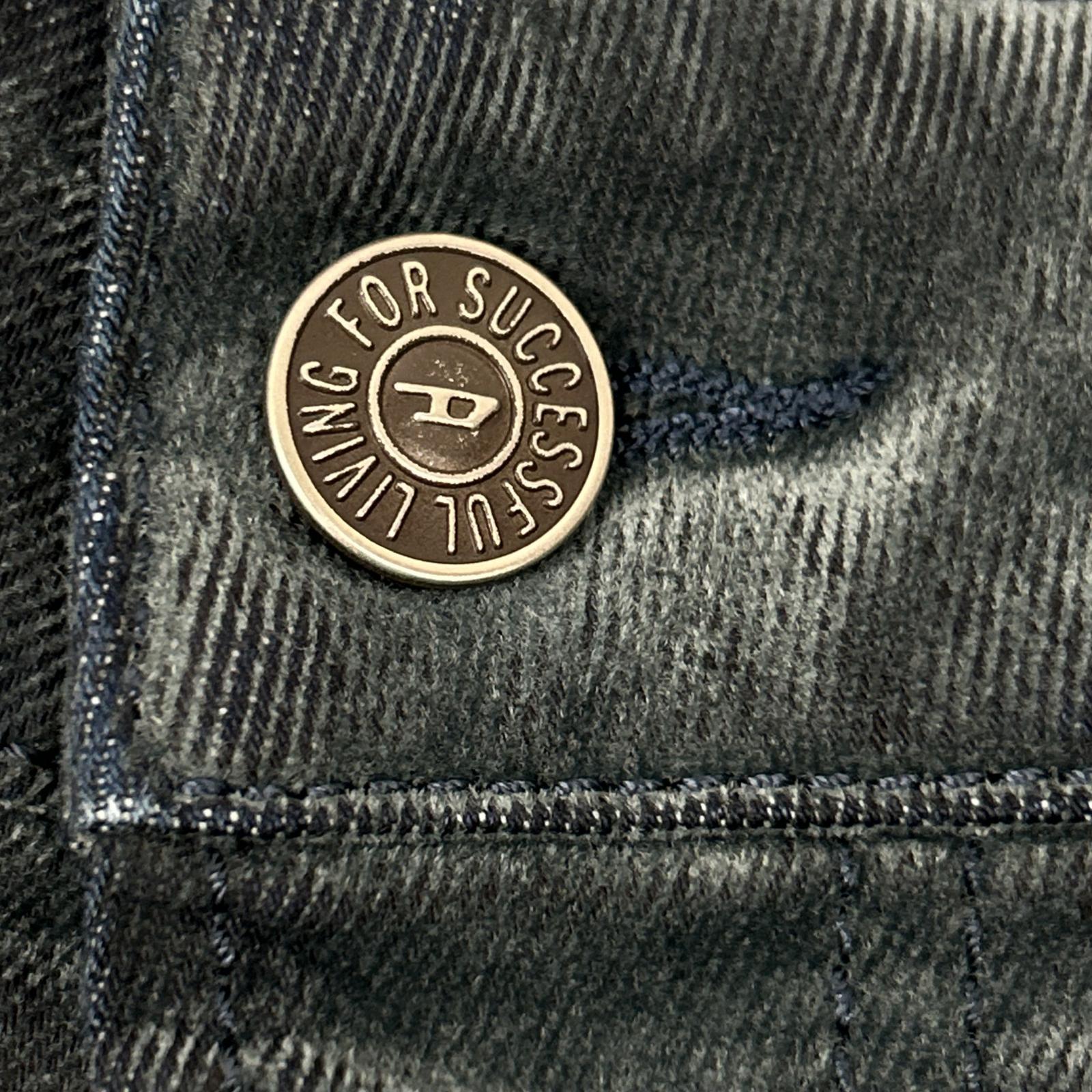 DIESEL ディーゼル ブルー系 ベルベットフロック加工 ボタンフライ デニムパンツ ボトムス