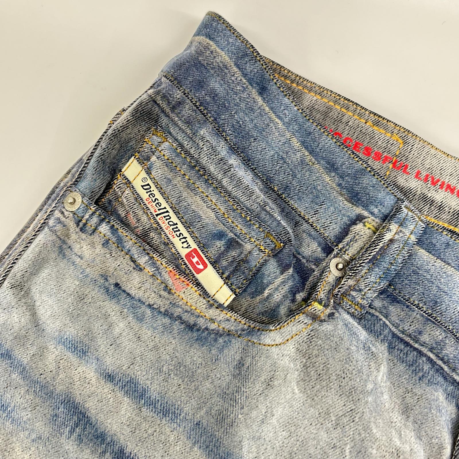 DIESEL ディーゼル ブルー系 USED加工 ボタンフライ デニムパンツ ボトムス