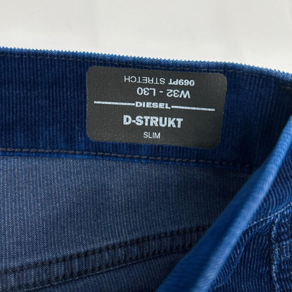 DIESEL ディーゼル ブルー D-STRUKT コーデュロイ スキニーパンツ ボトムス