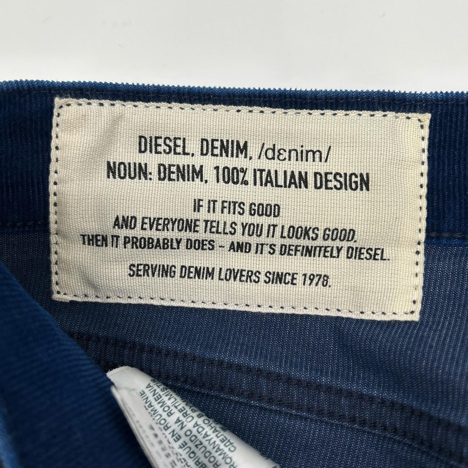 DIESEL ディーゼル ブルー D-STRUKT コーデュロイ スキニーパンツ ボトムス