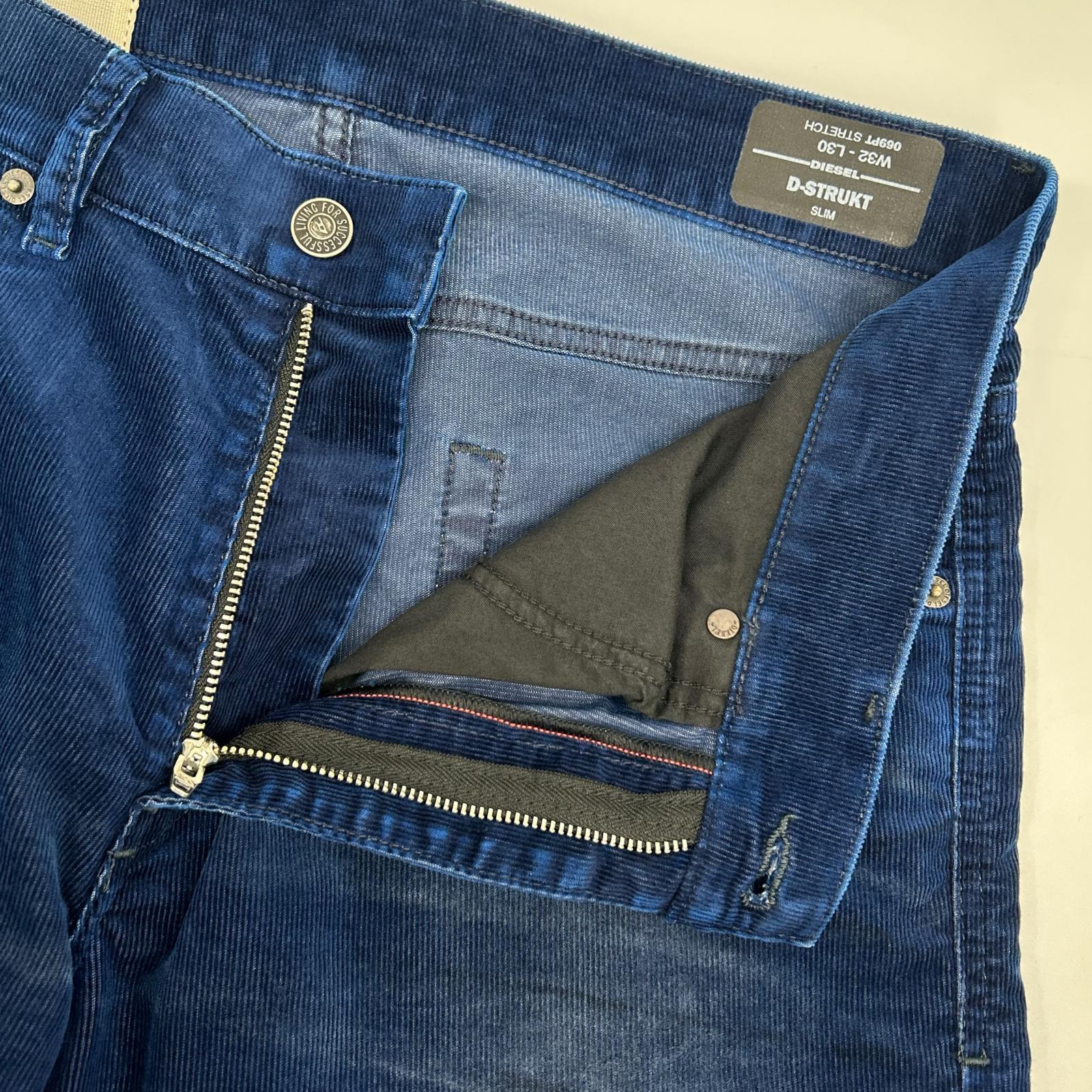 DIESEL ディーゼル ブルー D-STRUKT コーデュロイ スキニーパンツ ボトムス