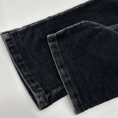DIESEL D-AMNY black velvet skinny pants, bottoms