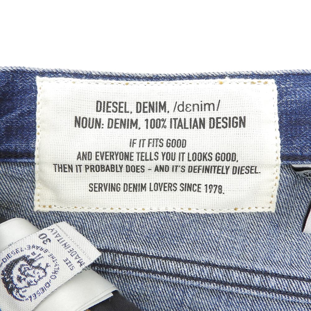 DIESEL ディーゼル 美品 D-VIDER ボタンフライ スキニーパンツ ボトムス メンズ ブルー W30L32 ボトムス