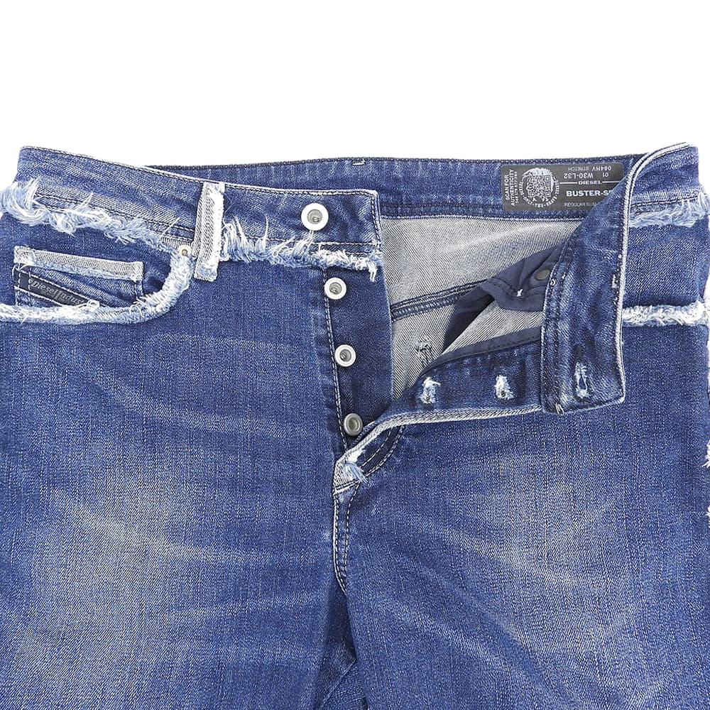 DIESEL ディーゼル 美品 BUSTER-SP レギュラースリムパンツ ボトムス メンズ ブルー W30L32 ボトムス