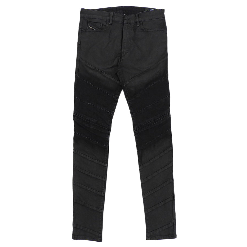 DIESEL ディーゼル 美品 D-AMUY スリム バイカーデニム ボトムス メンズ ブラック W30L30 ボトムス
