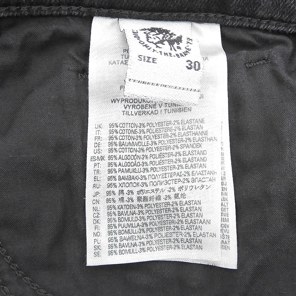 DIESEL ディーゼル 美品 D-AMUY スリム バイカーデニム ボトムス メンズ ブラック W30L30 ボトムス