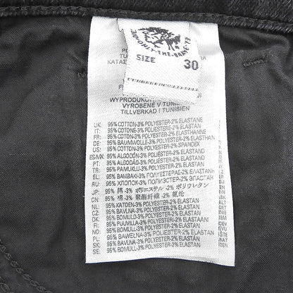 DIESEL ディーゼル 美品 D-AMUY スリム バイカーデニム ボトムス メンズ ブラック W30L30 ボトムス