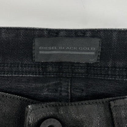 DIESEL BlackGold ディーゼルブラックゴールド ブラック コーティング スリム パンツ ボトムス