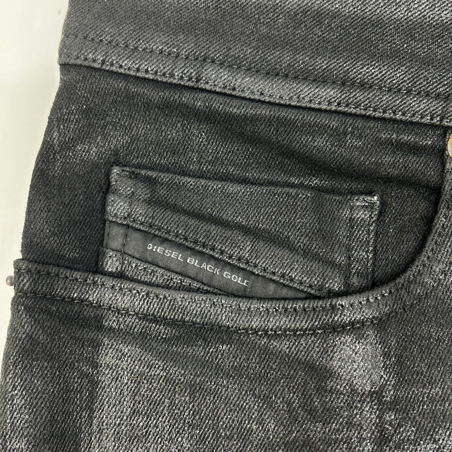 DIESEL BlackGold ディーゼルブラックゴールド ブラック コーティング スリム パンツ ボトムス