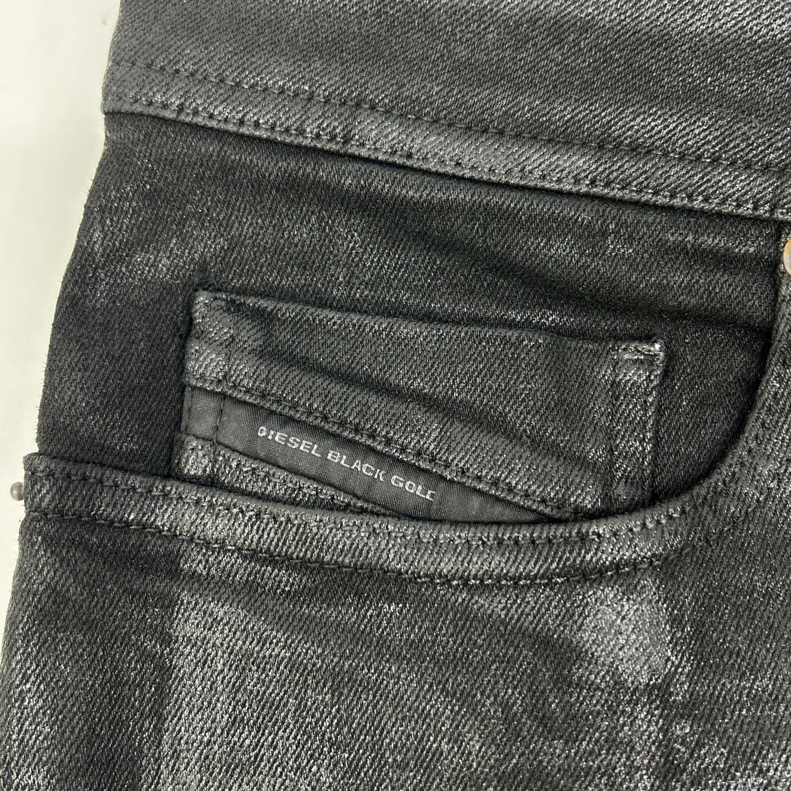 DIESEL BlackGold ディーゼルブラックゴールド ブラック コーティング スリム パンツ ボトムス