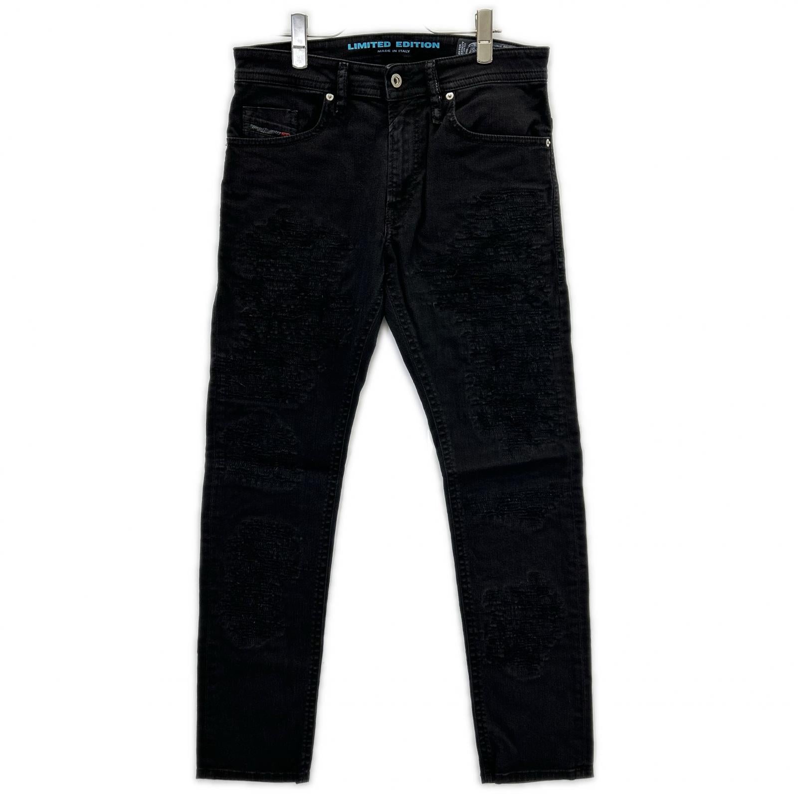 DIESEL ディーゼル ブラック LU-THOMMER USED加工 パンツ ボトムス
