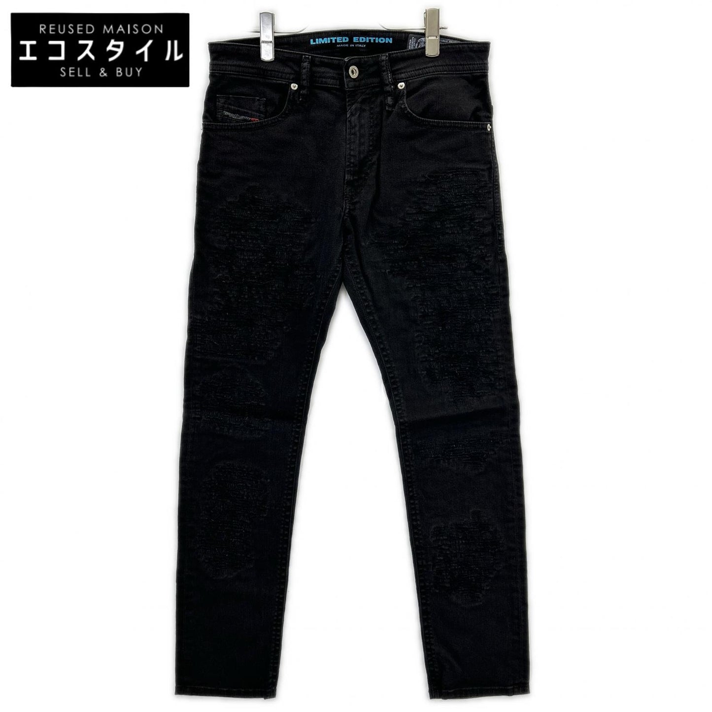 DIESEL ディーゼル ブラック LU-THOMMER USED加工 パンツ ボトムス