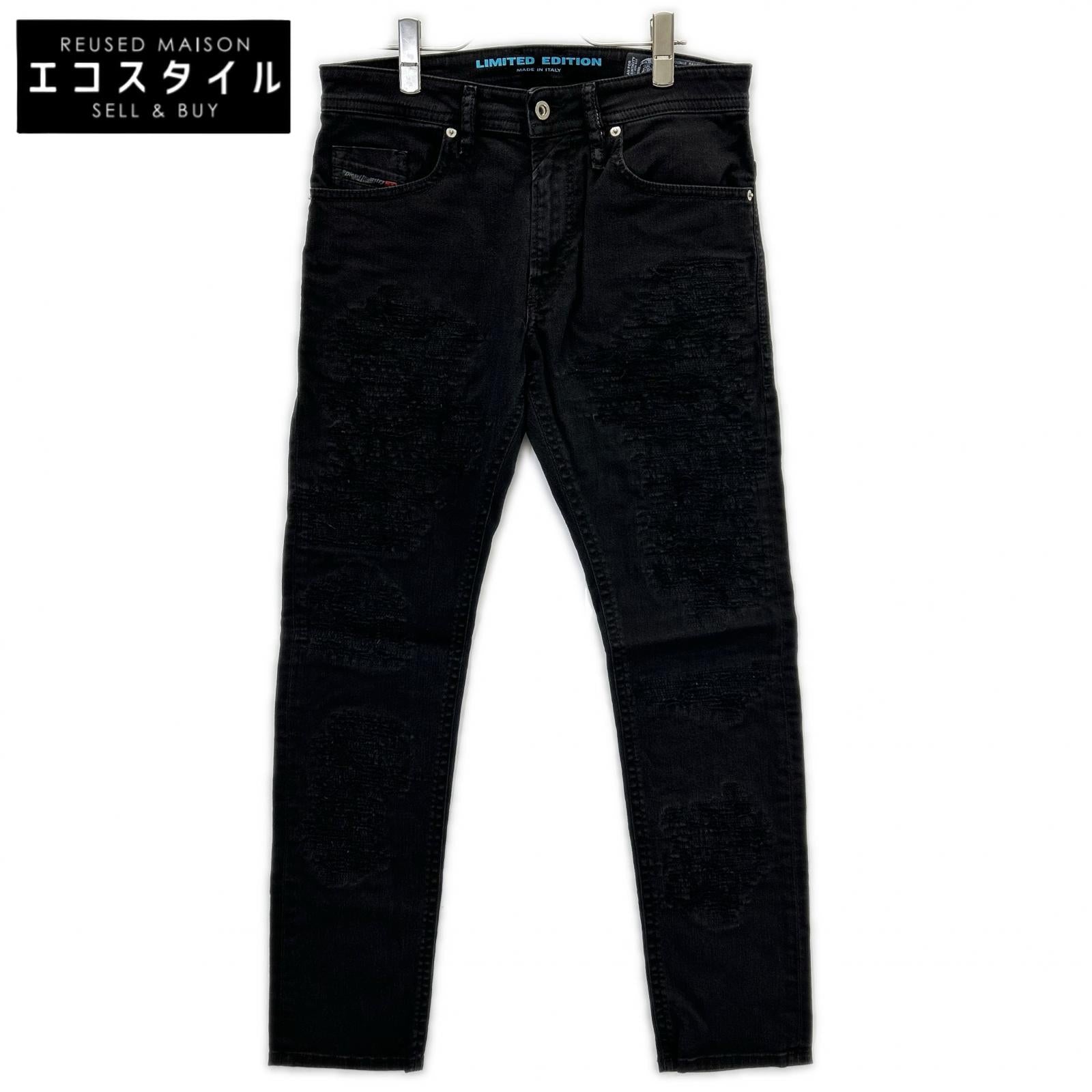 DIESEL ディーゼル ブラック LU-THOMMER USED加工 パンツ ボトムス
