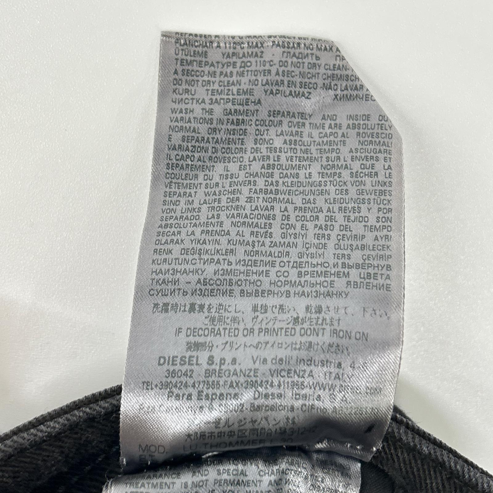 DIESEL ディーゼル ブラック LU-THOMMER USED加工 パンツ ボトムス