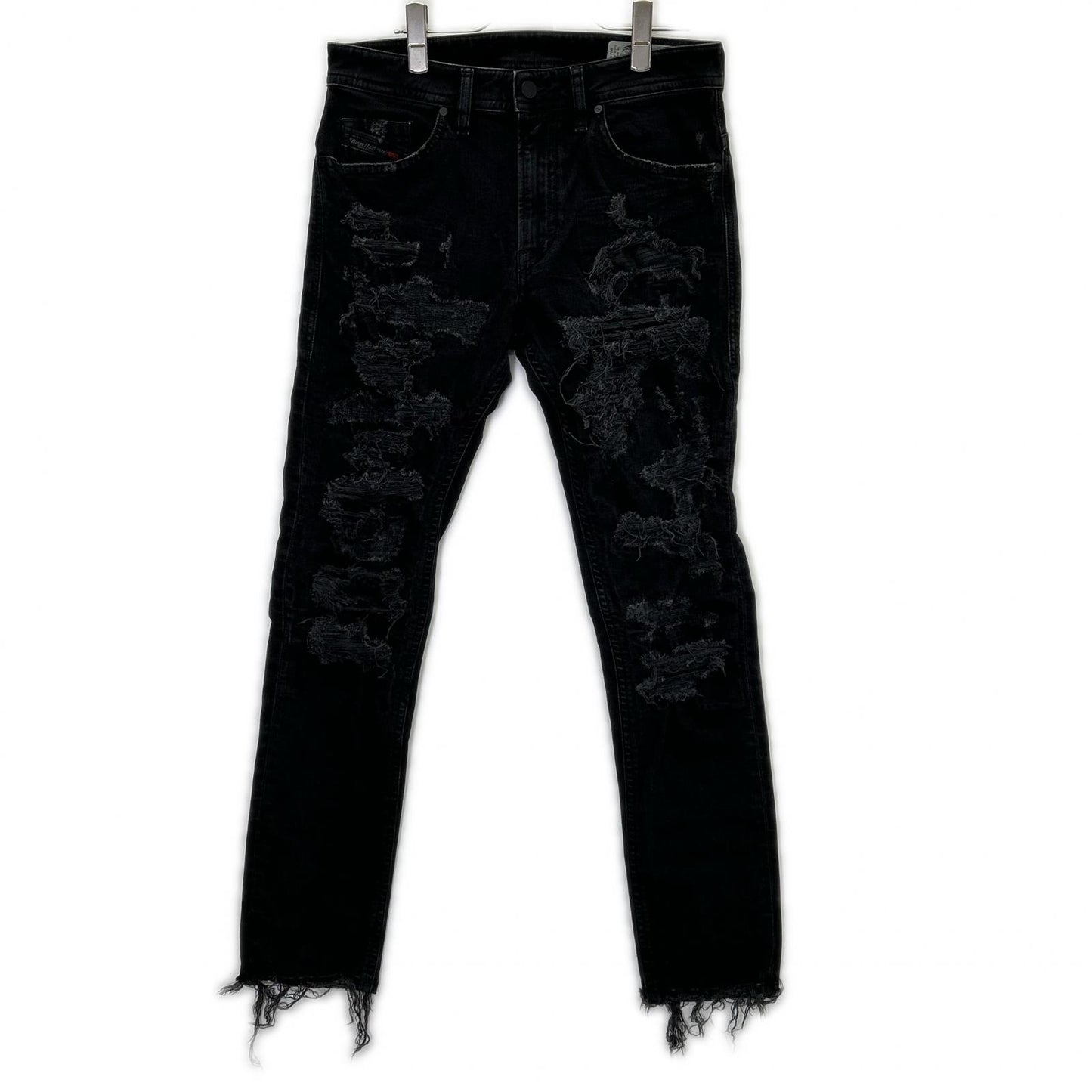 DIESEL ディーゼル ブラックTHOMMER クラッシュ加工 パンツ ボトムス