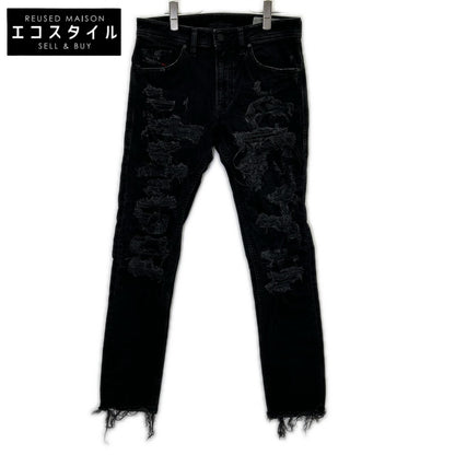 DIESEL ディーゼル ブラックTHOMMER クラッシュ加工 パンツ ボトムス