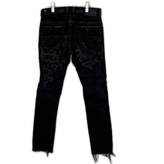 DIESEL ディーゼル ブラックTHOMMER クラッシュ加工 パンツ ボトムス