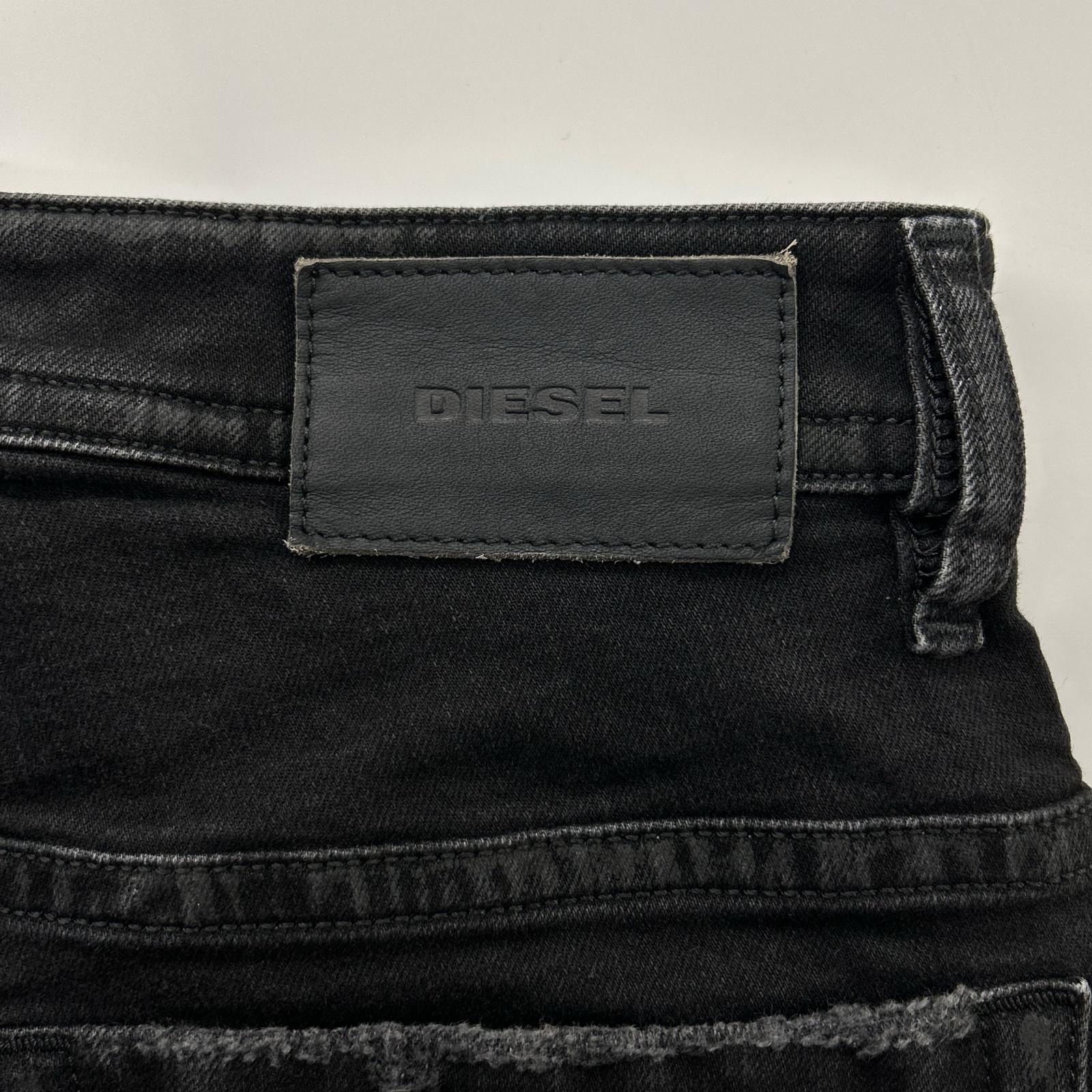 DIESEL ディーゼル ブラックTHOMMER クラッシュ加工 パンツ ボトムス