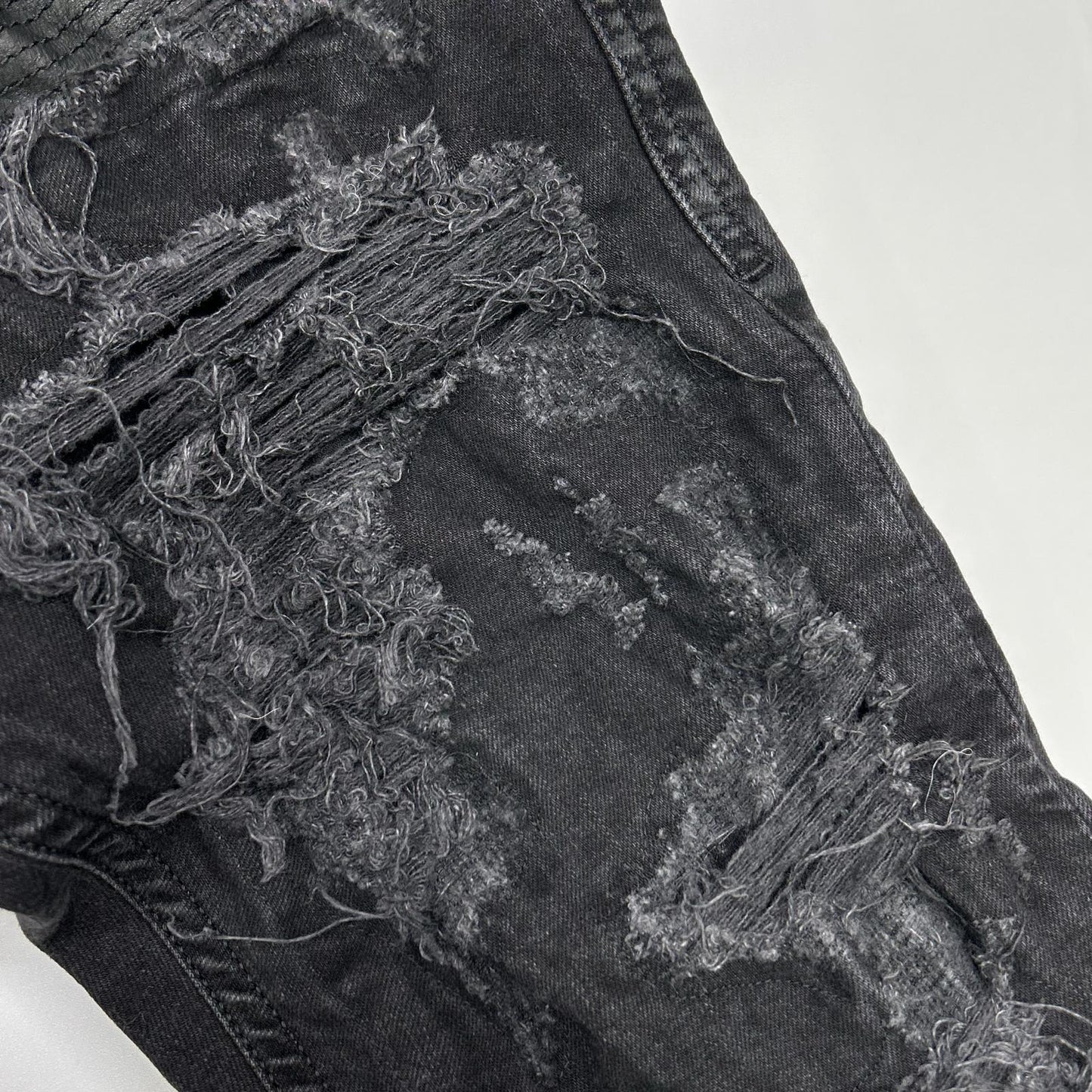 DIESEL ディーゼル ブラックTHOMMER クラッシュ加工 パンツ ボトムス