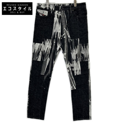 DIESEL ディーゼル ブラック×グレー D-KRAS スリムフィット デニム ボトムス