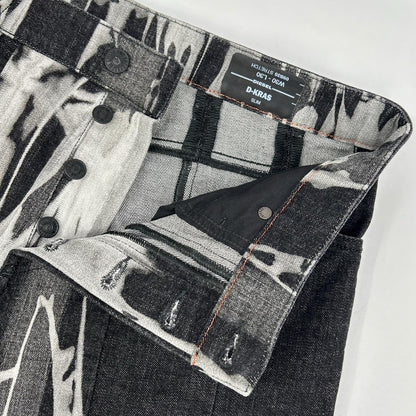 DIESEL ディーゼル ブラック×グレー D-KRAS スリムフィット デニム ボトムス