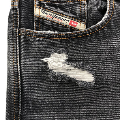 DIESEL Charcoal D-RASE baggy denim, bottoms