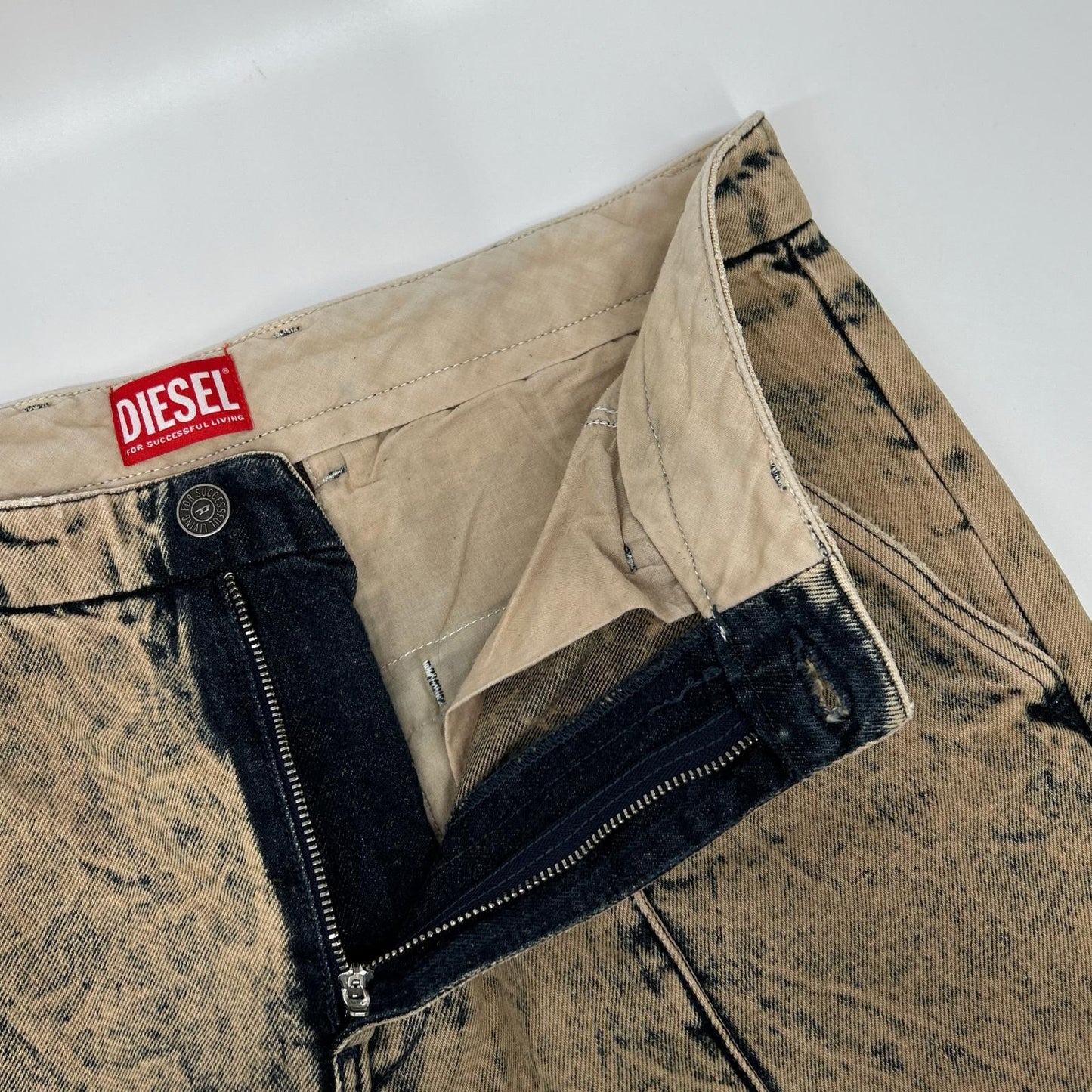DIESEL ディーゼル ネイビー系 ブリーチ加工 デニムパンツ ボトムス